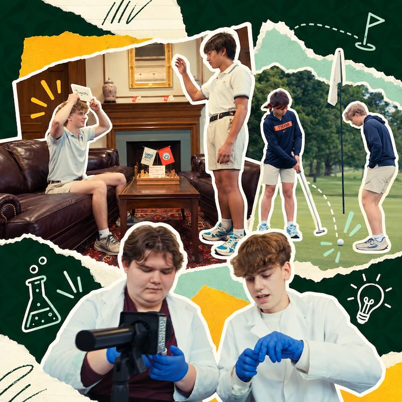 Students filming a Campus Quest episode